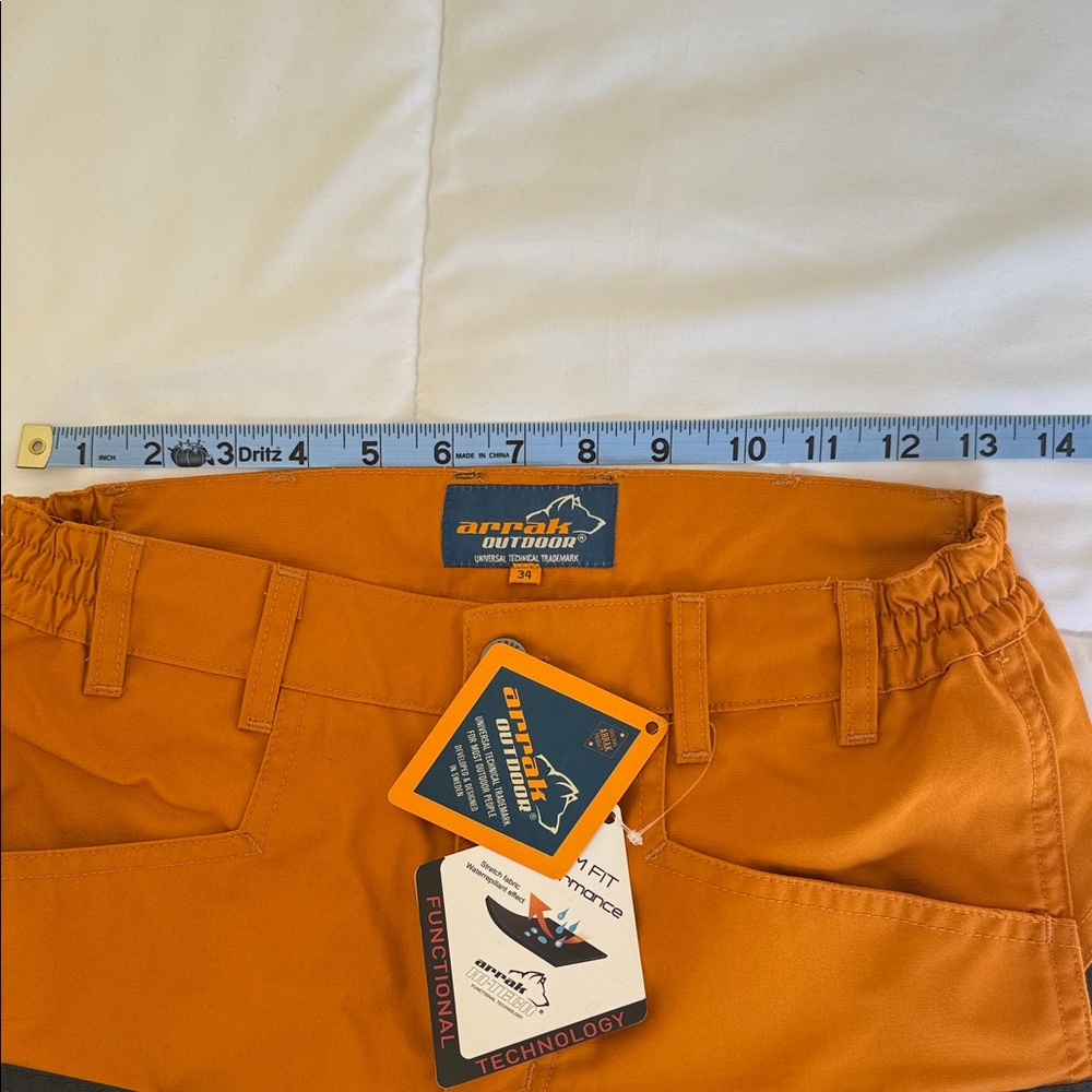 NWT Women's Orange and Gray Cargo Shorts Size 34 Euro Size 2 US - Picture 7 of 9